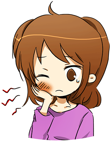 抜歯後の出血、痛みで悩む女の子